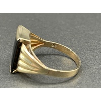 Men's 9ct Yellow Gold Black Onyx Gemstone Ring