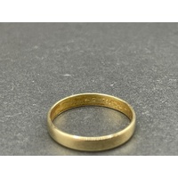 Unisex 18ct Yellow Gold Plain Band Ring
