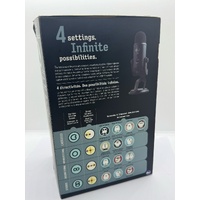 Blue Yeti Blackout USB Microphone in Box