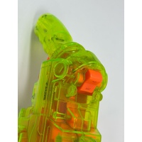 Rare Sonic Green Nerf Gun Vulcan EBF-25 with N-Strike Bullet Holder