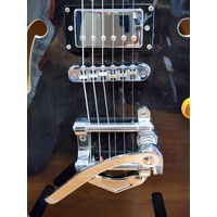 Artist Black58TRM Semi Hollow Electric Guitar with Hard Case and Strap