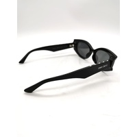 Jimmy Choo JC 5015U 5000/87 Ladies Black Oval Sunglasses with Studs Grey Lenses