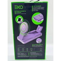 EKO 5 in 1 Portable Wireless Charger and Powerbank for iPhone in Violet