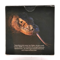 2022 Niue 5oz Silver Gold Plated Apex Predators Komodo Dragon vs Tiger Coin