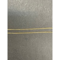 Childs 9ct Yellow Gold Curb Link Necklace & Evil Eye Pendant