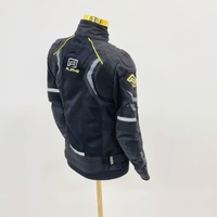RJays Apex Touring Motorcycle Jacket Size L/14 Black Neon Accents