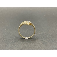 Ladies 9ct Yellow Gold Diamond Cluster Ring