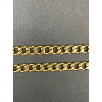 Mens 9ct Yellow Gold Curb Link Necklace