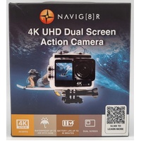 Navig8r Trek 4K UHD Dual Screen Action Camera Black 30m Waterproof