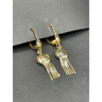 Ladies 18ct Yellow Gold Dangle Earrings