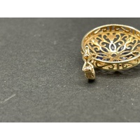 Ladies 9ct Yellow Gold Round Gemstone Pendant