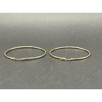 Ladies 9ct Yellow Gold Round Hoop Earrings