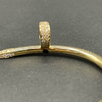 Genuine Cartier Ladies 18ct Yellow Gold Diamond Oval Bangle