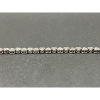 Ladies 925 Sterling Silver Heart Link Diamond Tennis Bracelet