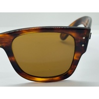 Ray-Ban Mega Wayfarer RB 0840S Sunglasses Tortoise Shell Frame Brown Lenses 51mm