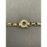 Ladies 9ct Yellow Gold Belcher Link Necklace