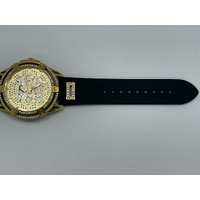 Guess GW0537G2 King Mens Black Gold Tone Multifunction Watch Stainless Case