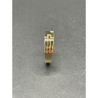 Mens 9ct Yellow Gold Signet Diamond Ring