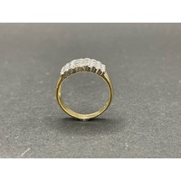 Ladies 18ct Yellow Gold Diamond Cluster Ring