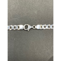 Mens 925 Sterling Silver Curb Link Necklace