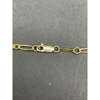 Unisex 18ct Yellow Gold Figaro Link Necklace