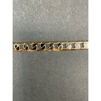 Mens 10ct Yellow Gold Curb Link Bracelet