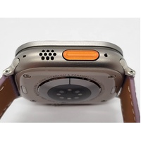 Apple Watch Ultra 2 49mm Cellular Smartwatch Titanium Case Premium Leather Band