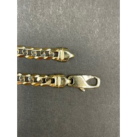 Mens 9ct Yellow Gold Curb Link Bracelet
