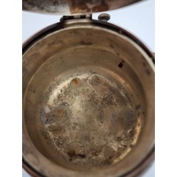 Antique Victorian Era Brass Tilting Kettle with Burner