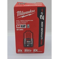 Milwaukee M12 Redlithium-Ion 2.0Ah Compact Battery Pack M12B2