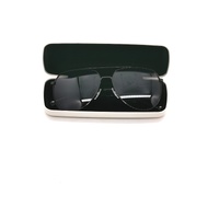 Calvin Klein Mens Black Aviator Sunglasses with Grey Lenses in Protective Case