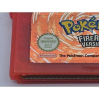 Authentic Pokémon Fire Red Version Game Boy Advance Video Game Cartridge