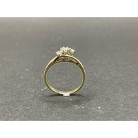 Ladies 9ct Yellow Gold Diamond Cluster Ring