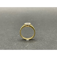 Ladies 18ct Yellow Gold Diamond Cluster Ring