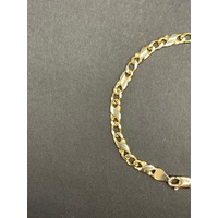Unisex 9ct Yellow Gold Anchor Link Bracelet