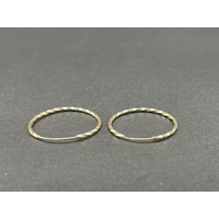 Ladies 9ct Yellow Gold Round Hoop Earrings