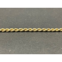 Ladies 9ct Yellow Gold Rope Link Bracelet