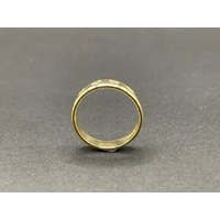 Unisex 18ct Yellow Gold Diamond Band Ring