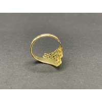 Ladies 18ct Yellow Gold Pattern Ring