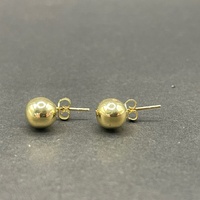 Ladies 18ct Yellow Gold Tear Drop Bubble Stud Earrings