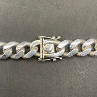 Mens 925 Sterling Silver Curb Link Necklace