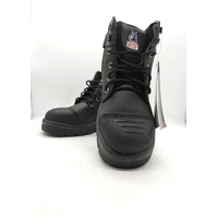Steel Blue Mens Parkes Zip Safety Boots with Scuff Cap 312658 Black Size 10