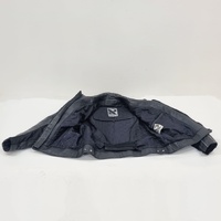 Rivet Bike Jacket Size 48 Black Leather Motorcycle Jacket Mens Protective Gear