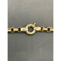 Ladies 9ct Yellow Gold Belcher Link Necklace