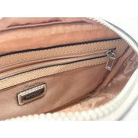 GUESS Pennywise Crossbody Bag White Faux Leather Logo Adjustable Strap