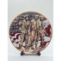 Franklin Mint Vietnam War Plate Set 4x Porcelain 24K Gold with COA