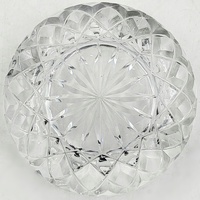 Unbranded Clear Cut Glass Ashtray Round Decorative Smoking