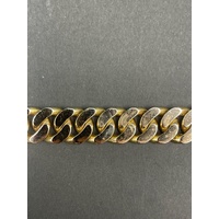 Mens 15ct Yellow Gold Curb Link Bracelet