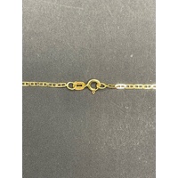 Ladies 14ct Yellow Gold Anchor Link Chain & Heart Pendant