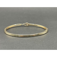 Ladies 14ct Yellow Gold Pandora Infinite Diamond Bangle